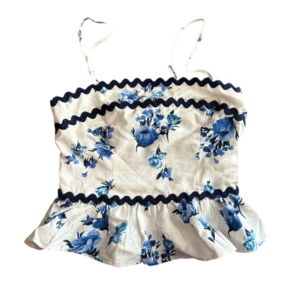 NWT Francesca’s Rachael Ric Rac Floral Top Sz S - Picture 3 of 7